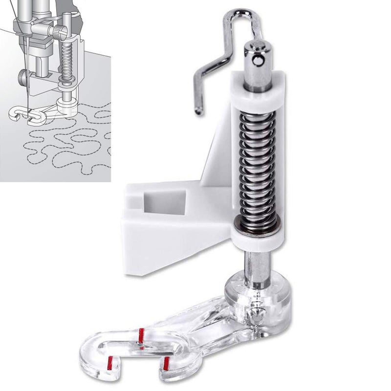 CKPSMS Brand - 1PCS #820988096 Open Toe Free Motion Presser Foot FIT for PFAFF Sewing Machines (Open Toe Free Motion Foot) - Image 1